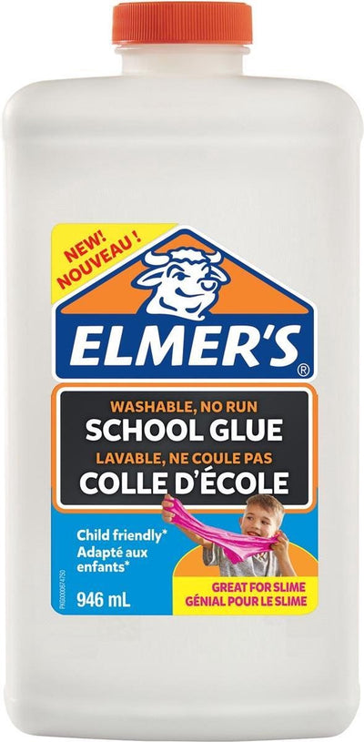 Elmer's weißer PVA-Kleber | 946 ml | waschbar und kinderfreundlich | Ideal zum Herstellen von Schleim und zum Basteln