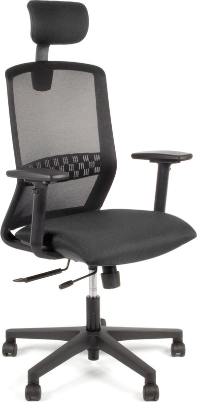 Linea tekna 01 pt – Bürostuhl – ergonomisch EN1335 – mit Kopfstütze – mehrfach verstellbar – schwarz