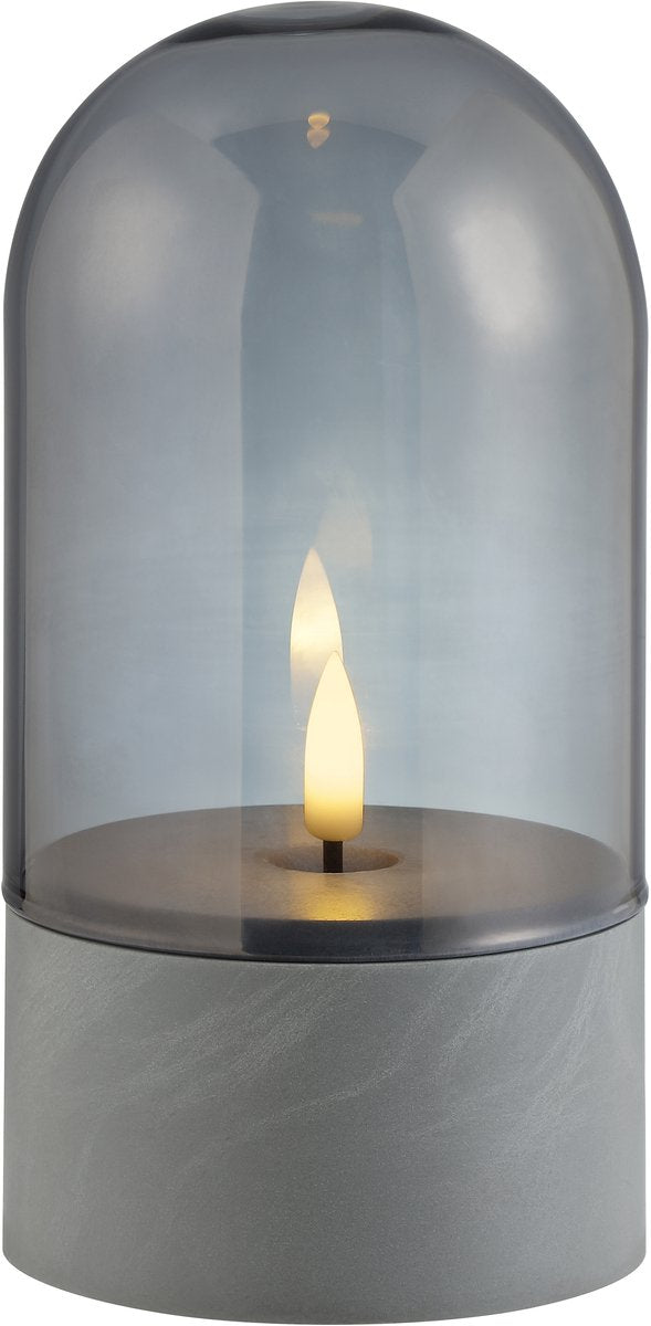 Brilliant Illusion – Tischleuchte für den Außenbereich – LED – 2500 K – IP44 – AA-Batterie – graues Rauchglas