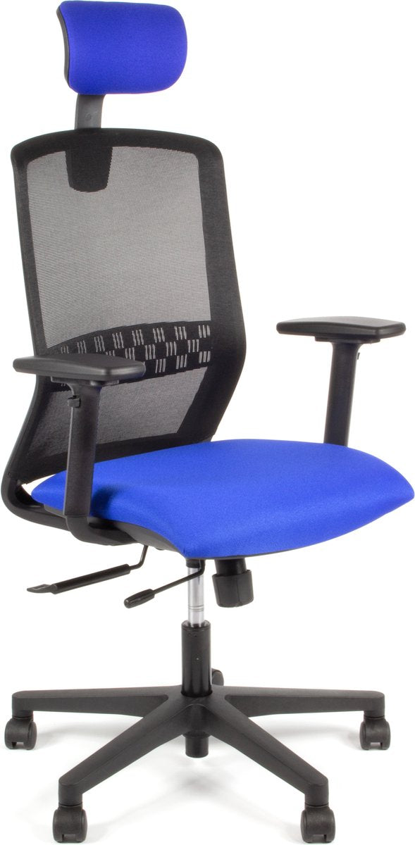 Linea tekna 01 pt – Bürostuhl – ergonomisch EN1335 – mit Kopfstütze – mehrfach verstellbar – Schwarzblau