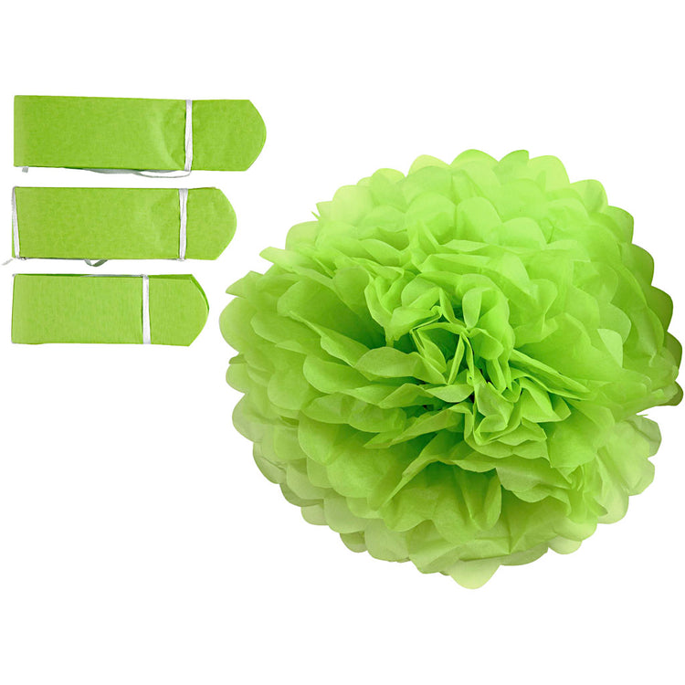 Creativ Company Papierbommel, D 20+24+30 cm, 16 g, Limettengrün, 3 Stück 1 Box