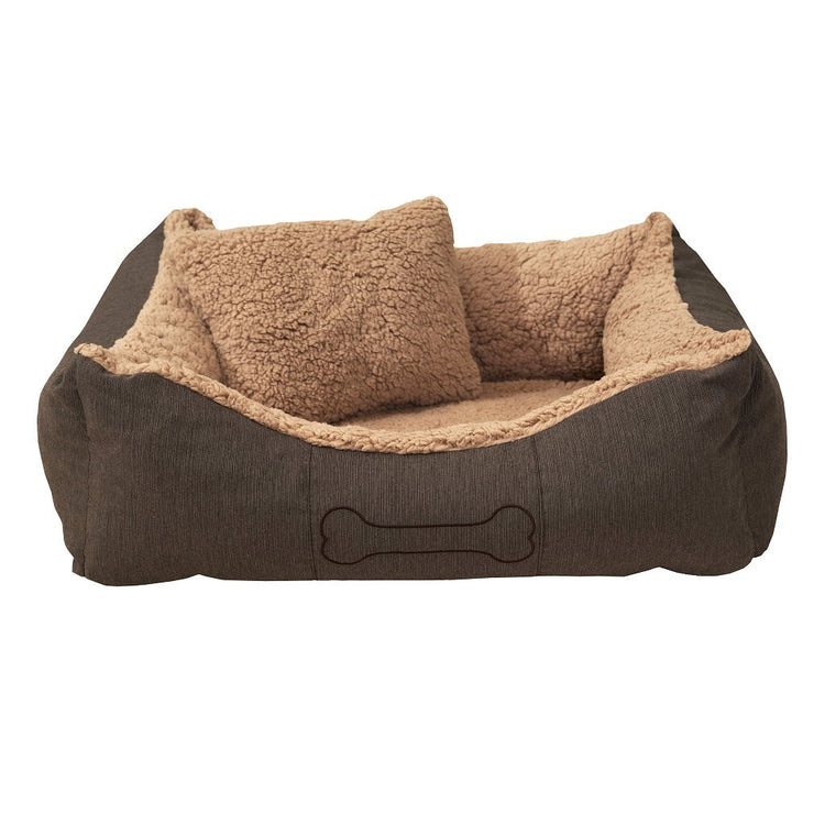 Sun Garden Sun Garten Luxus Hundebett Glück + Kissen 59x67x20 cm brauner Beige