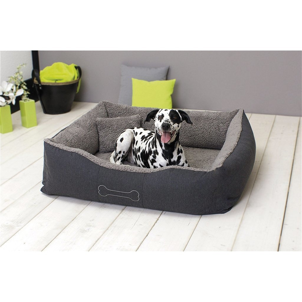 Sun Garden Sun Garten Luxus Hundebett Glück + Kissen 80x70x20cm Grau