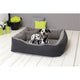 Sun Garden Sun Garten Luxus Hundebett Glück + Kissen 80x70x20cm Grau