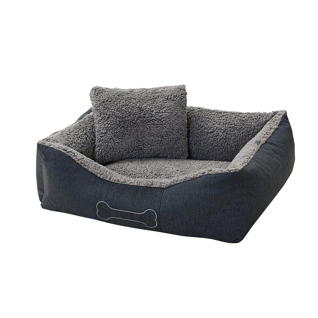Sun Garden Sun Garten Luxus Hundebett Glück + Kissen 80x70x20cm Grau