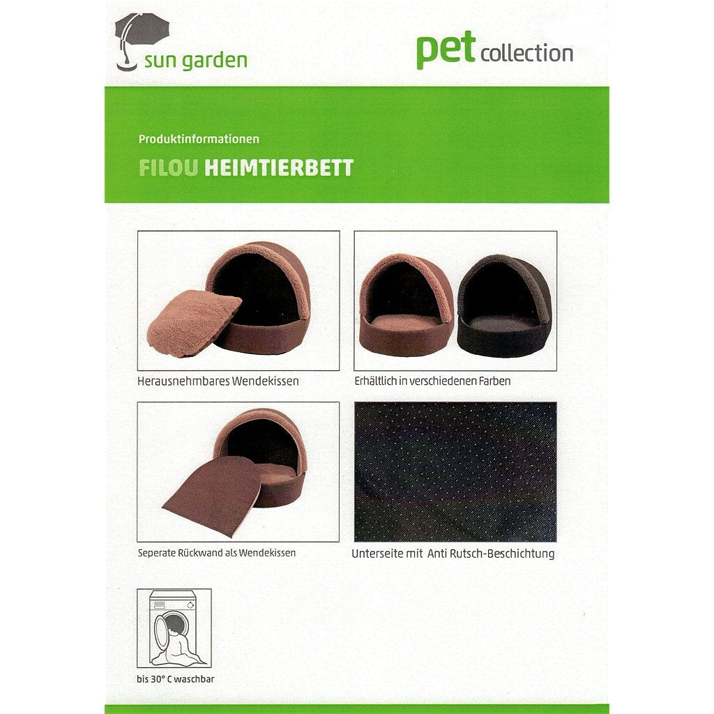 Sun Garden Sun Garten Filou Luxushund und Katzenbett 42x45x41cm grau