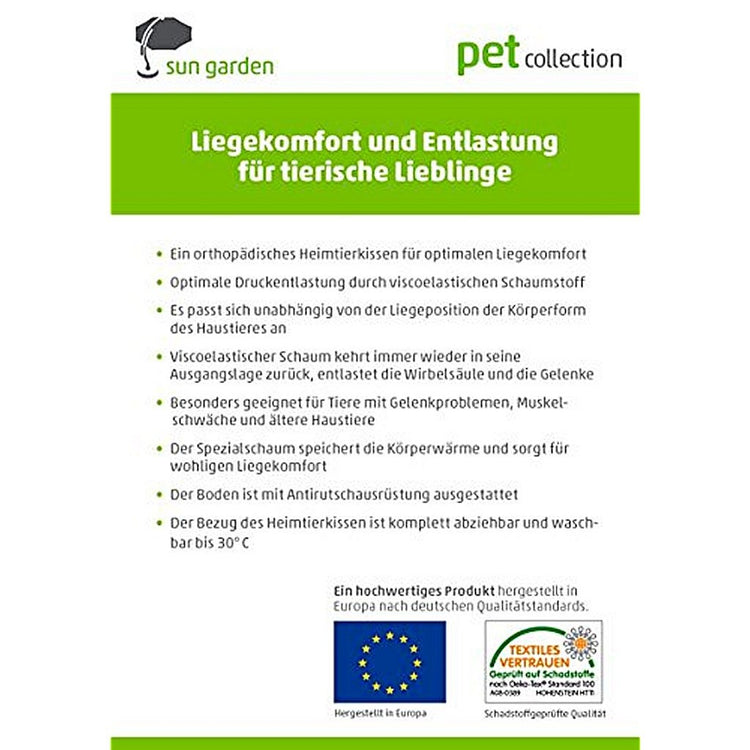 Sun Garden Sun Garten Buddy Orthopäden Hund Kissen 79x60x8cm Anthrazit