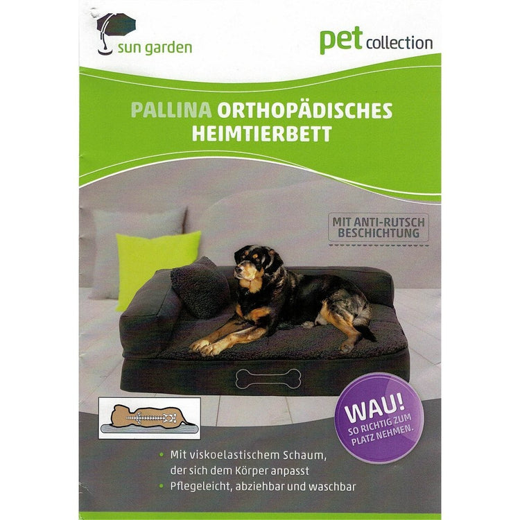 Sun Garden Sun Garden Pallina Orthopäde Hundekissen 80x60x25 cm Anthrazitgrau