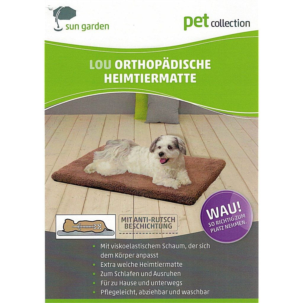 Sun Garden Sun Garden Lou orthopädischer Hund Kissen 80x5x5 cm Anthrazit
