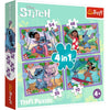 Trefl Trefl Stitch 4in1 Puzzle 35-70 Teile