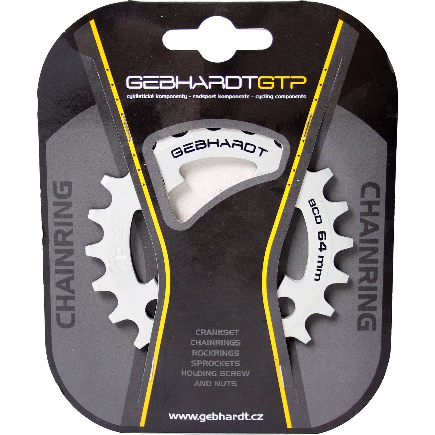 Gebhardt -Kettenblatt 22T 4 - Loch Silber Shimano - Grau