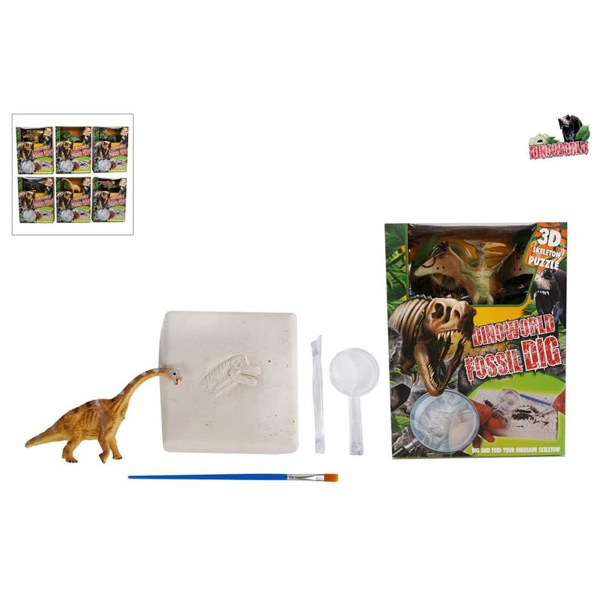 DinoWorld Fossil Heels Puzzle mit zusätzlicher Dinosaurierfigur