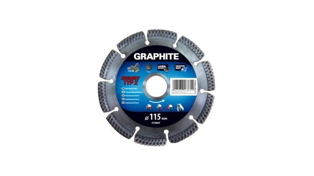Graphit Graphit Diamond Disc 115x22x8.0x2,2mm, Segmenttyp X, Laser, Hartmaterialien MPA EN13236