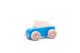 Bajo Holz-Rückziehauto blau. 8,7x5,7