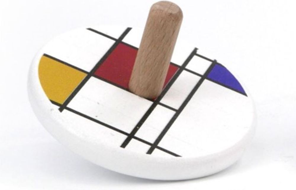 Bajo Holzkreisel Mondrian. 7x7x5,7 cm. 3
