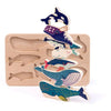 Bajo wooden sorter whale family. 7