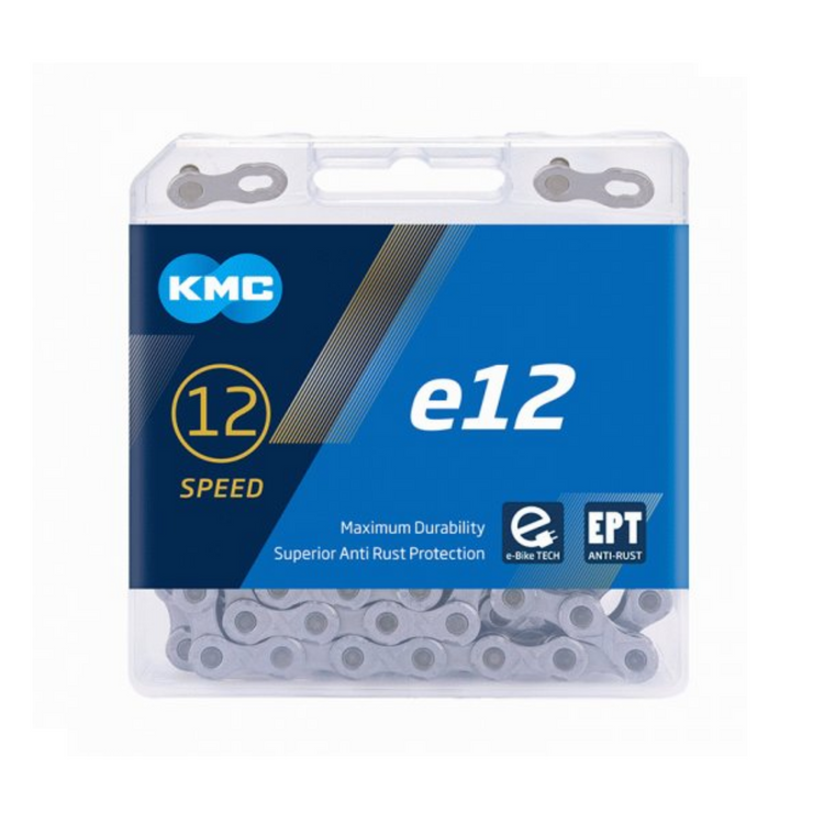 KMC E12 EPT -Fahrradkette 130 Silberverbindungen