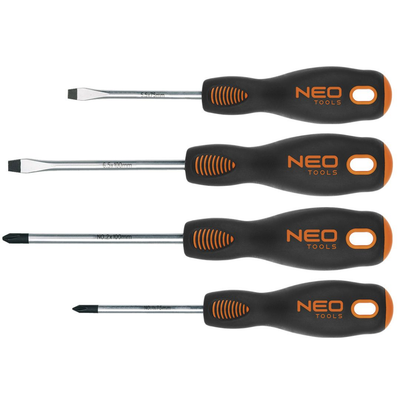 NEO -Werkzeuge Neo -Werkzeuge Schraubendreher -Set 4DLG Magnetic CRMO Stahl