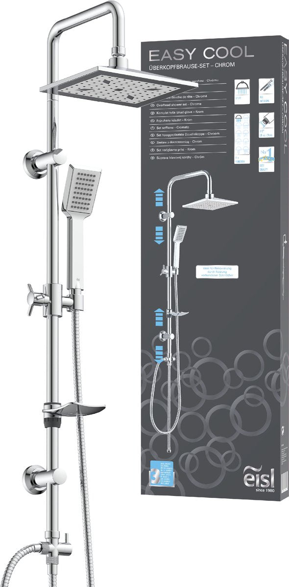EiSl -Kopf -Dusche Set Easy Cool Chrom -gelöscht