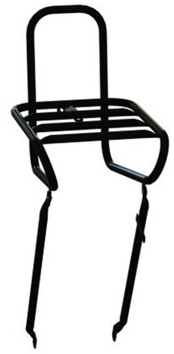 Steco Frontgepäckträger glatt 25cm Krone Bolzen matt schwarz