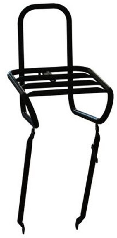 Steco Frontgepäckträger glatt 25cm Krone Bolzen matt schwarz