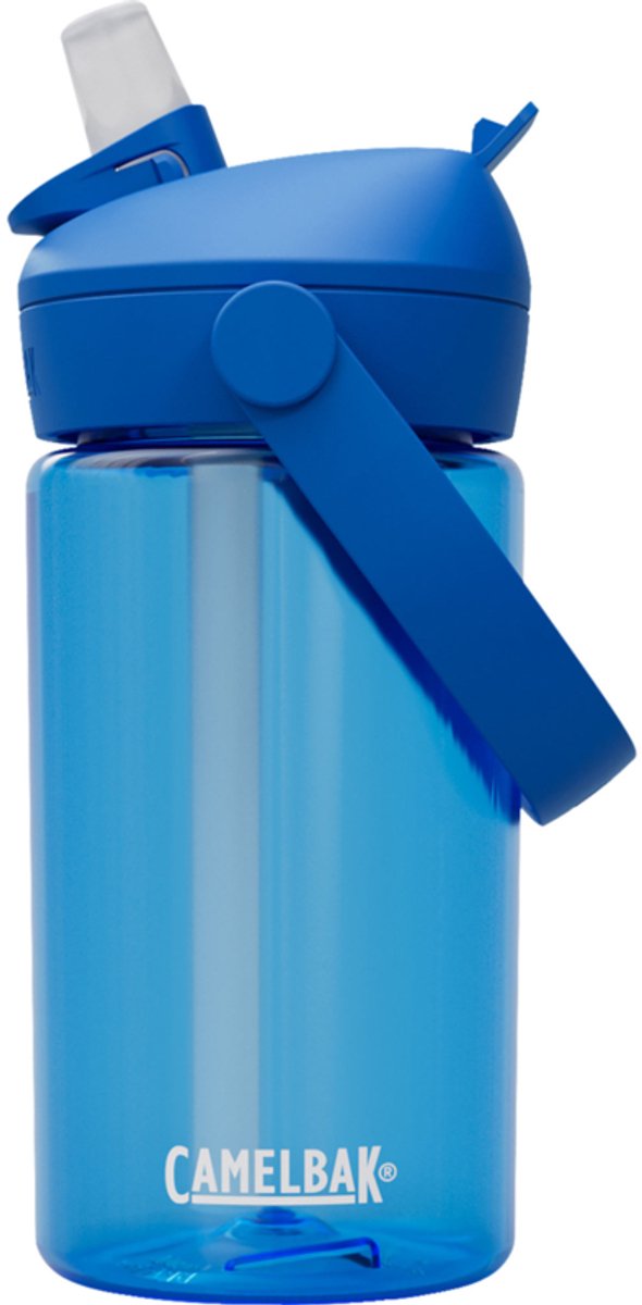 Camelbak Thrive Flip Straw Trinkflasche Kinder – 400 ml – mit Strohhalm – Wasserflasche – Blau (True Blue)
