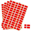 Creativ Firmenflagge, Größe 15x22 mm, 72 Stück 1 Box, Dänemark