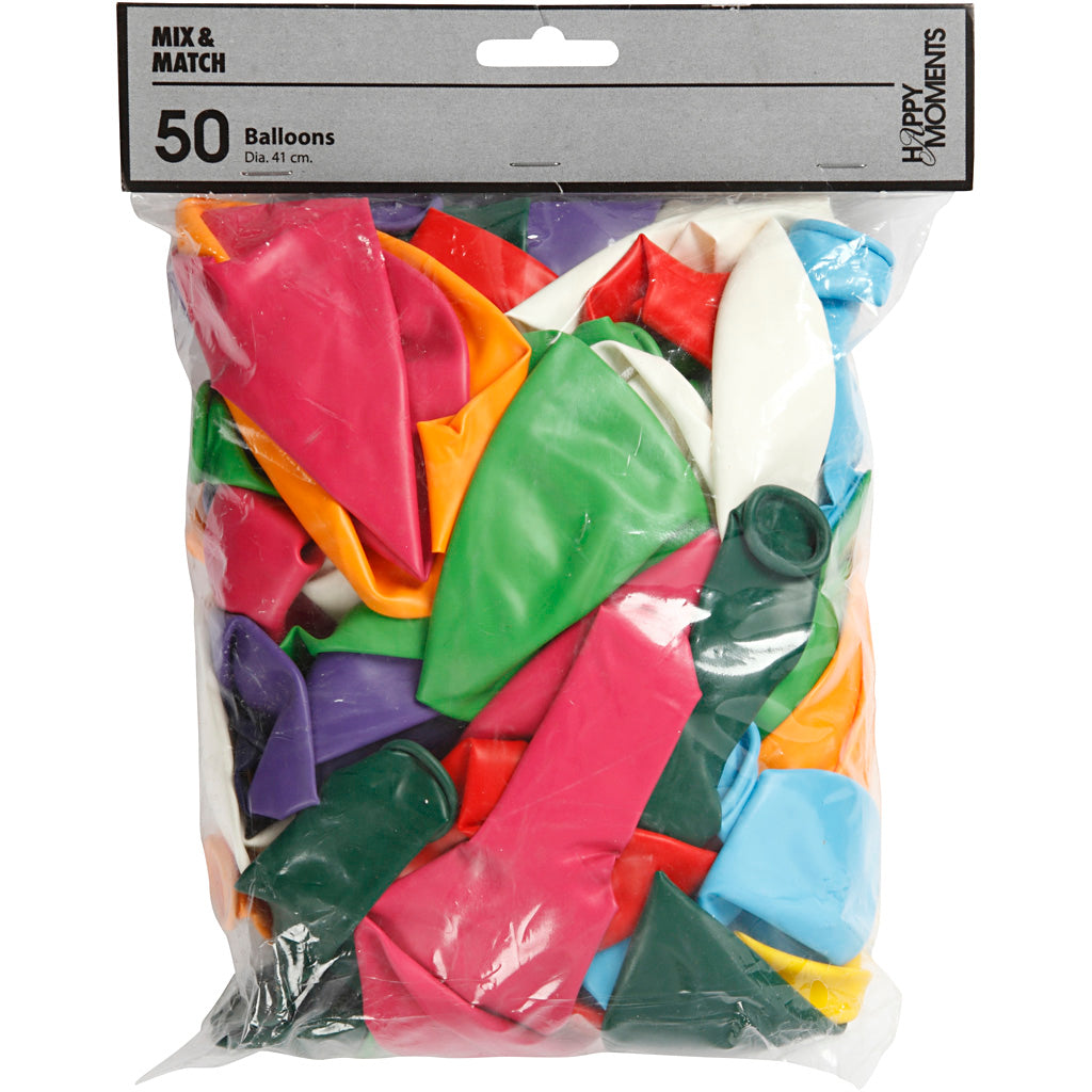 Creativ Company Luftballons, D 43 cm, verschiedene Farben, 50 Stück 1 Box