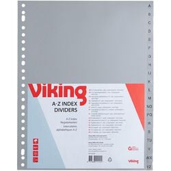 Registerblätter Office Depot PP A4 120 Mikron 20er Set 23 Löcher A-Z breit