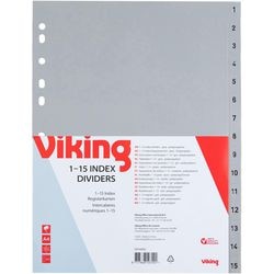 Tabs Office Depot PP A4 120 Mikron grau 15 Stück 11 Löcher