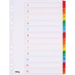 Tabs Mylar 1-12 od Karton A4 190g m2 12-teilig sortiert