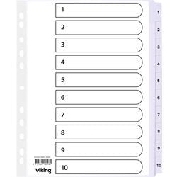 Tabs Mylar Office Depot Karton A4 170g transparent 1-10 11 Löcher