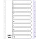 Tabs Mylar Office Depot Karton A4 170g transparent 1-10 11 Löcher