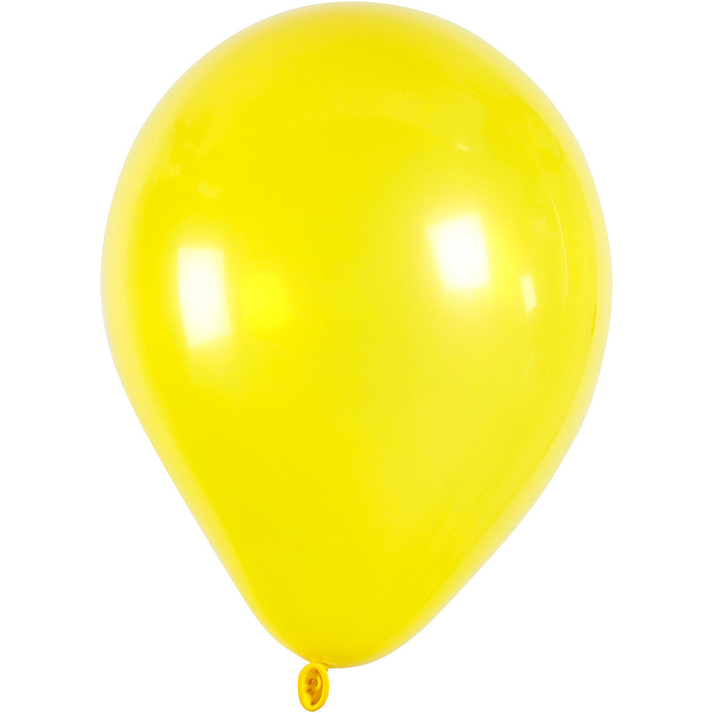 Creativ Company Luftballons, Set mit 10 Luftballons, D 23 cm, gelb, 10 Stück 1 Box
