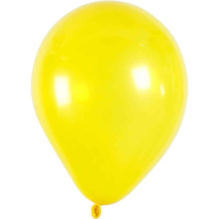 Creativ Company Luftballons, Set mit 10 Luftballons, D 23 cm, gelb, 10 Stück 1 Box