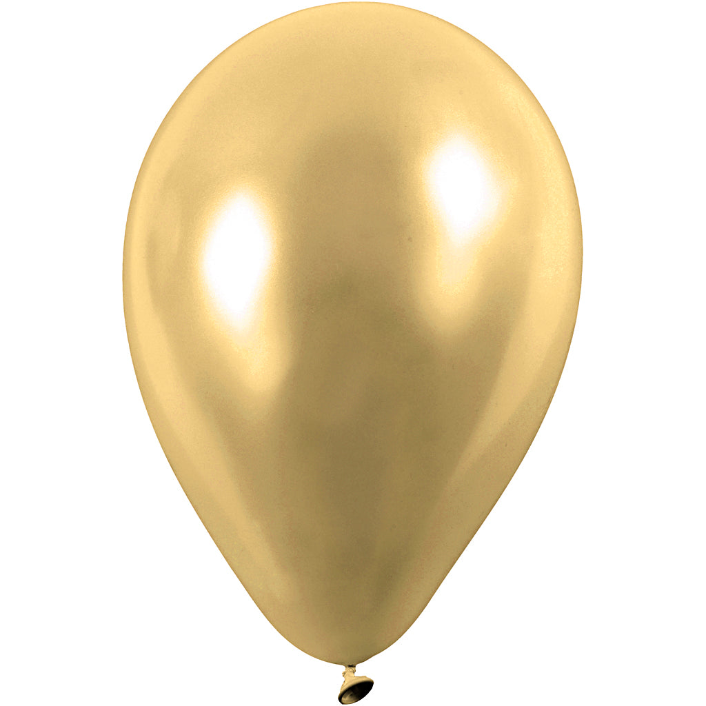 Creativ Company Luftballons, rund, D 23 cm, Gold, 8 Stück 1 Box