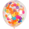 Creativ Company Luftballons mit Konfetti, rund, D 23 cm, transparent, 4 Stück 1 Box