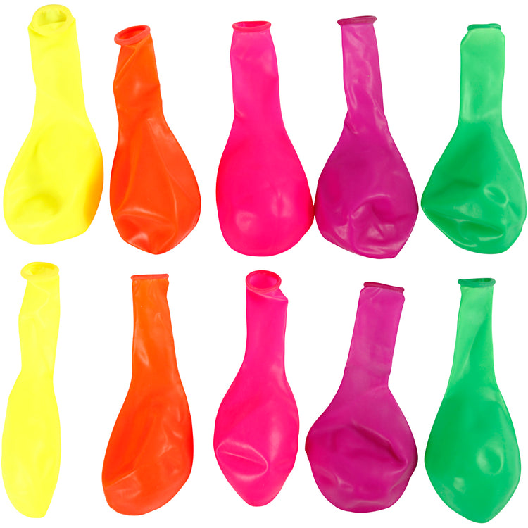 Creativ Company Luftballons, rund, D 23 cm, Neonfarben, 10 Stück 1 Box