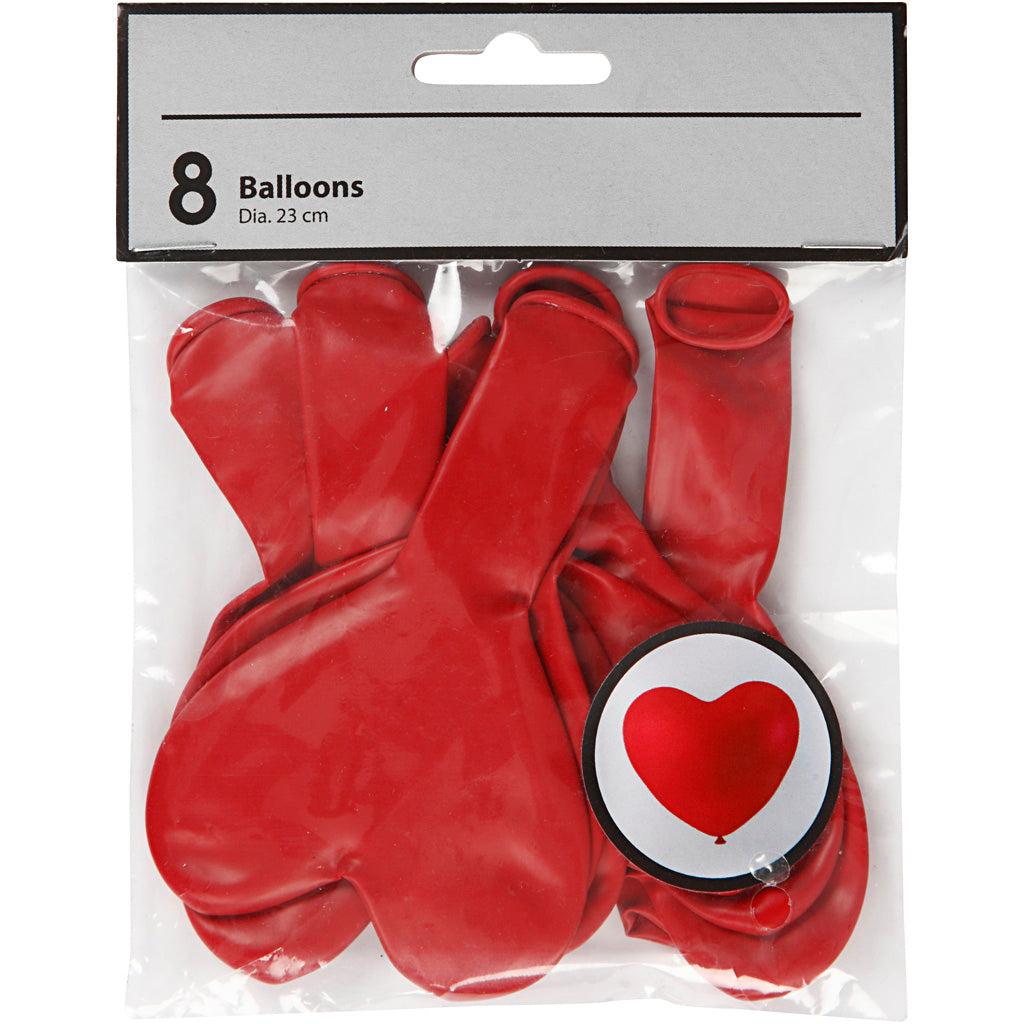 Creativ Company Luftballons, Herz, rot, 8 Stück 1 Box