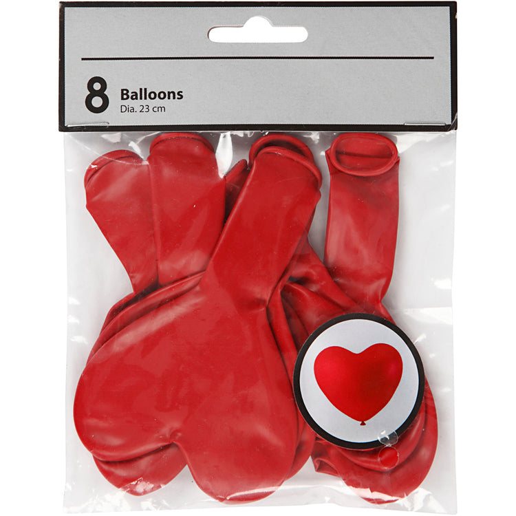 Creativ Company Luftballons, Herz, rot, 8 Stück 1 Box