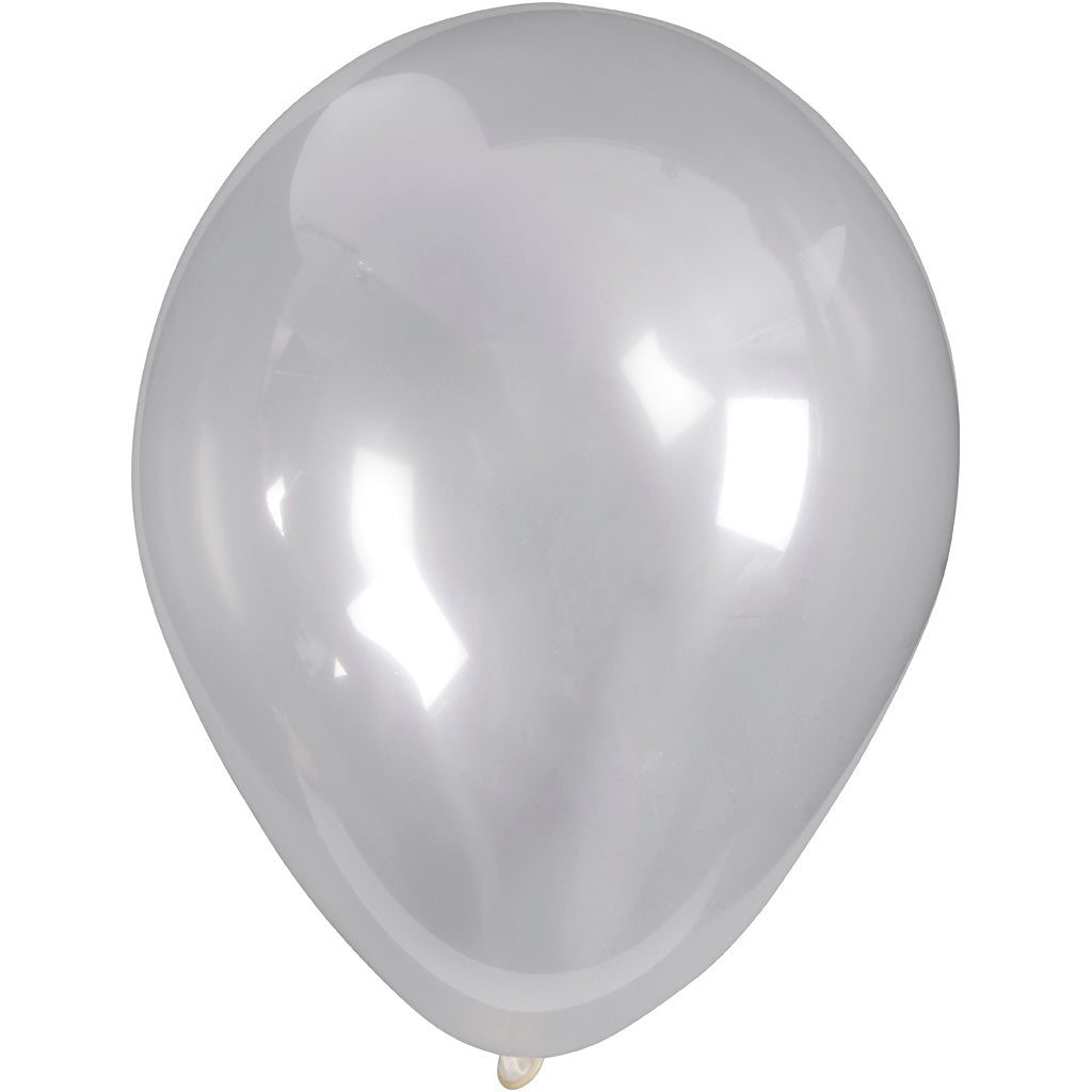 Creativ Company Luftballons, rund, D 23 cm, transparent, 10 Stück 1 Box