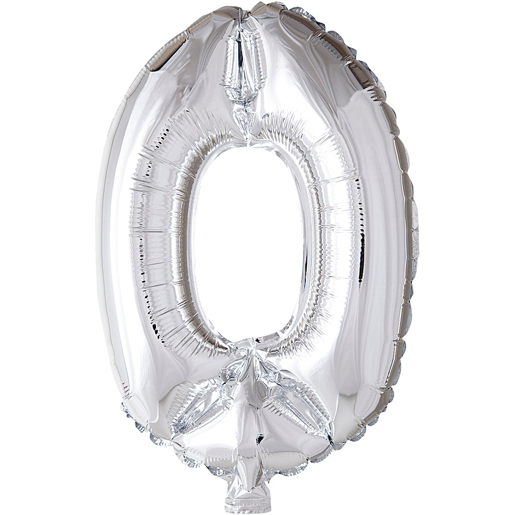 Creativ Company Folienballon, 0, H: 41 cm, Silber, 1 Stück