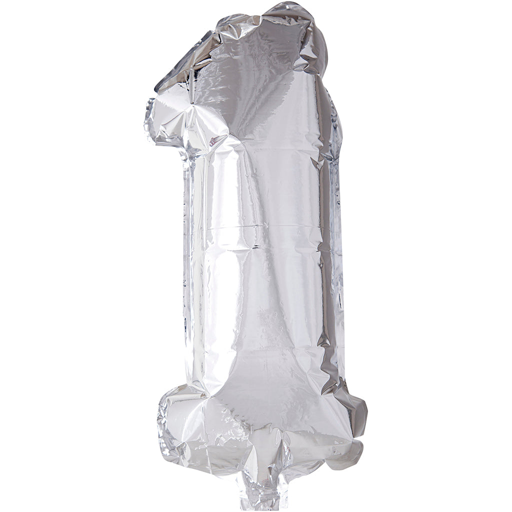 Creativ Company Folienballon, 1, H: 41 cm, Silber, 1 Stück