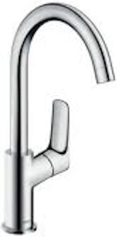 Hansgrohe Logis – Waschtisch-Mischbatterie – Einhebelbedienung – ohne Ablaufgarnitur – 210 mm – schwenkbarer Auslauf – Chrom