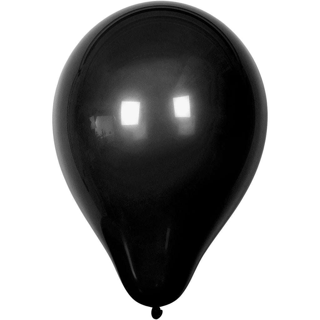 Creativ Company Luftballons, D 23 cm, schwarz, 10 Stück, 1 Box