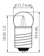 Bosma -Lampe 6 V 0,05 E10 Fahrrad dahinter - afbeelding 1