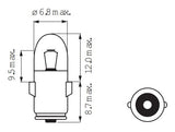 Bosma -Lampe 6 V 1,2 W BA7S - afbeelding 2