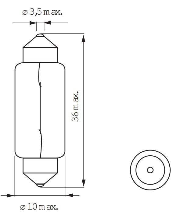 Bosma-Lampe 6V-5W Röhrchen 11x38