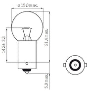 Bosma-Lampe 6v-7,5W BA9s - afbeelding 2