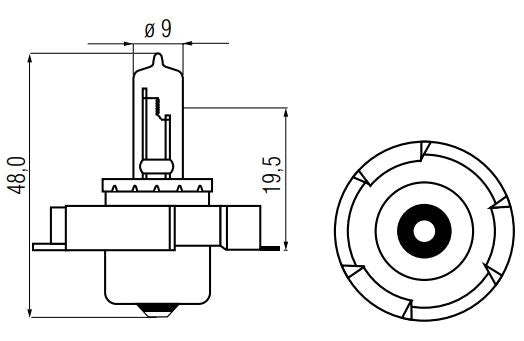 Bosma-Lampe 12V-15W P26S Halogen